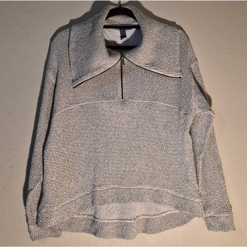 Anthropologie X Sweaty Betty Restful Bouclé Half Zip Pullover - Picture 4 of 11